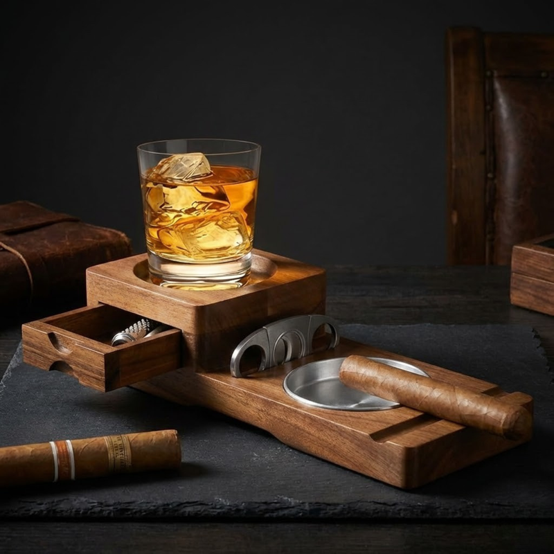 Cigar and Whisky Holder