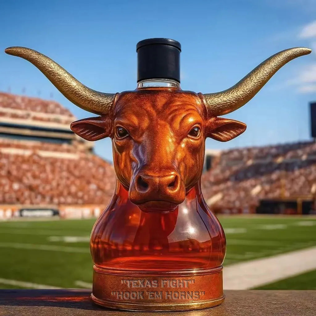 Texas Longhorns Football Whiskey Bottle