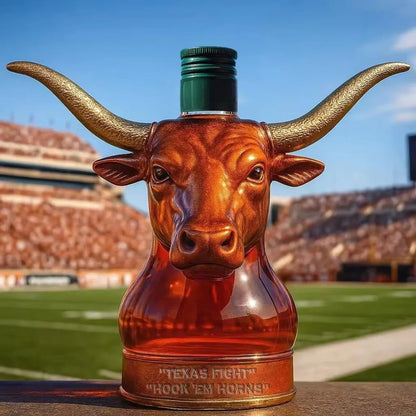 Texas Longhorns Football Whiskey Bottle